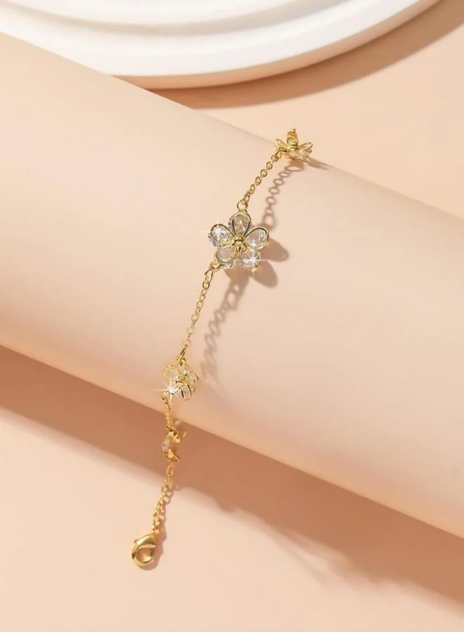 تايك تو سوار مرصع بالزركون بتصميم زهور